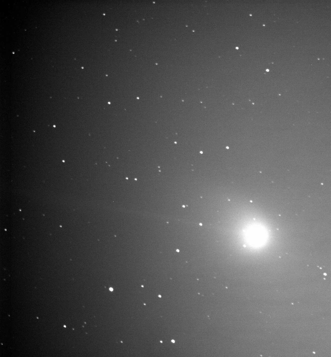 2023년 1월 25일 미국 레몬산에서 천문연 OWL-4호기로 촬영한 ZTF 혜성. 출처 한국천문연구원